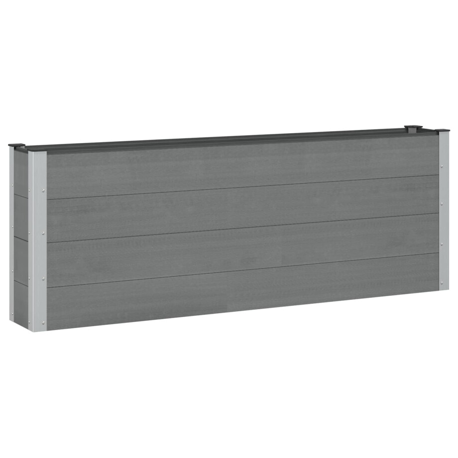 vidaXL Verhoogde plantenbak Zwart 200 x 30 x 72 cm WPC en Aluminium vidaXL Verhoogde plantenbak Zwart 200 x 30 x 72 cm WPC en Aluminium afbeelding 1