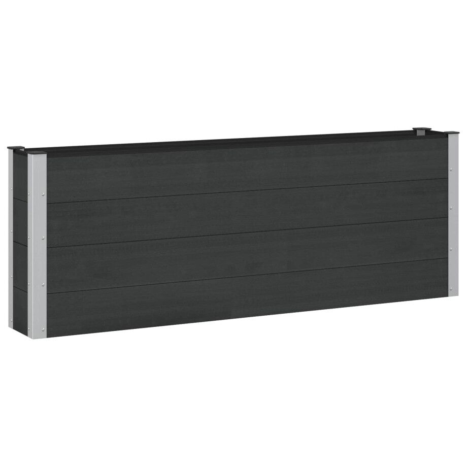 vidaXL Verhoogde plantenbak Zwart 200 x 30 x 72 cm WPC en Aluminium vidaXL Verhoogde plantenbak Zwart 200 x 30 x 72 cm WPC en Aluminium afbeelding 1