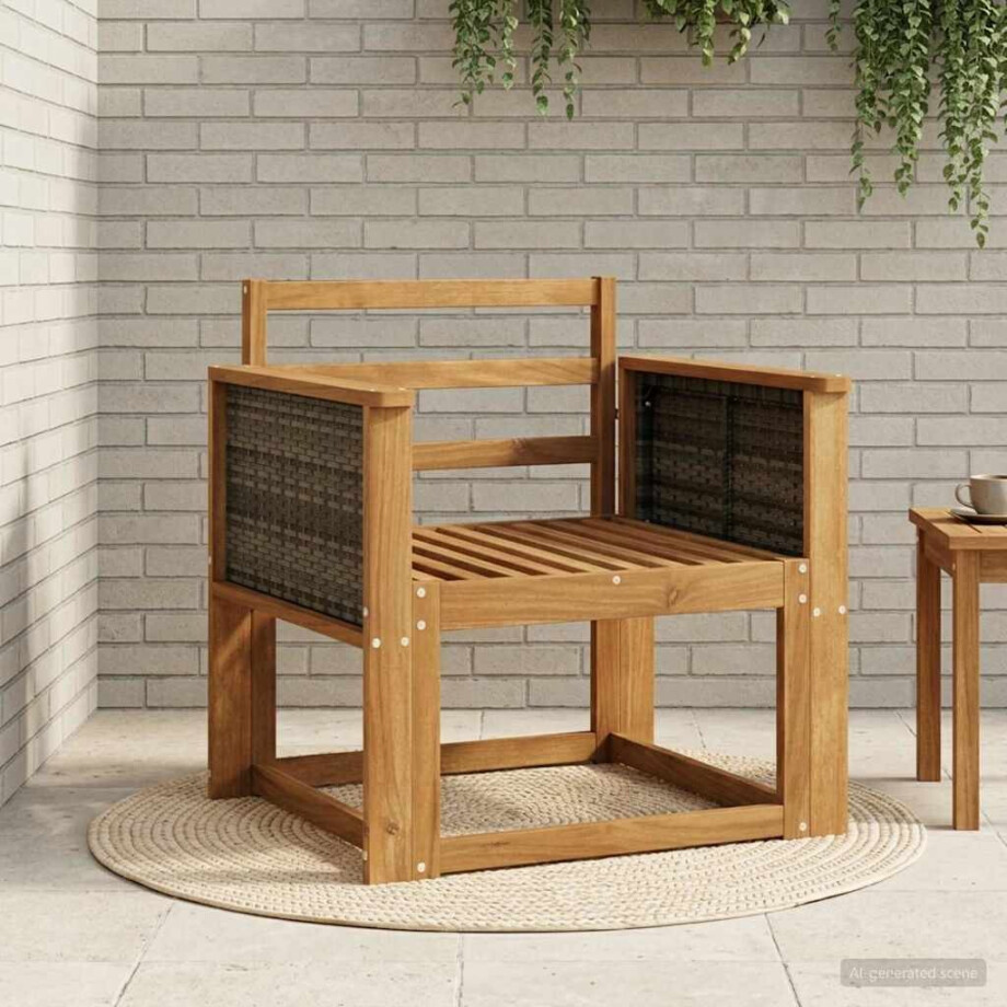 vidaXL Buiten Midden Sofa Massief Acaciahout Naturel vidaXL Buiten Midden Sofa Massief Acaciahout Naturel afbeelding 1