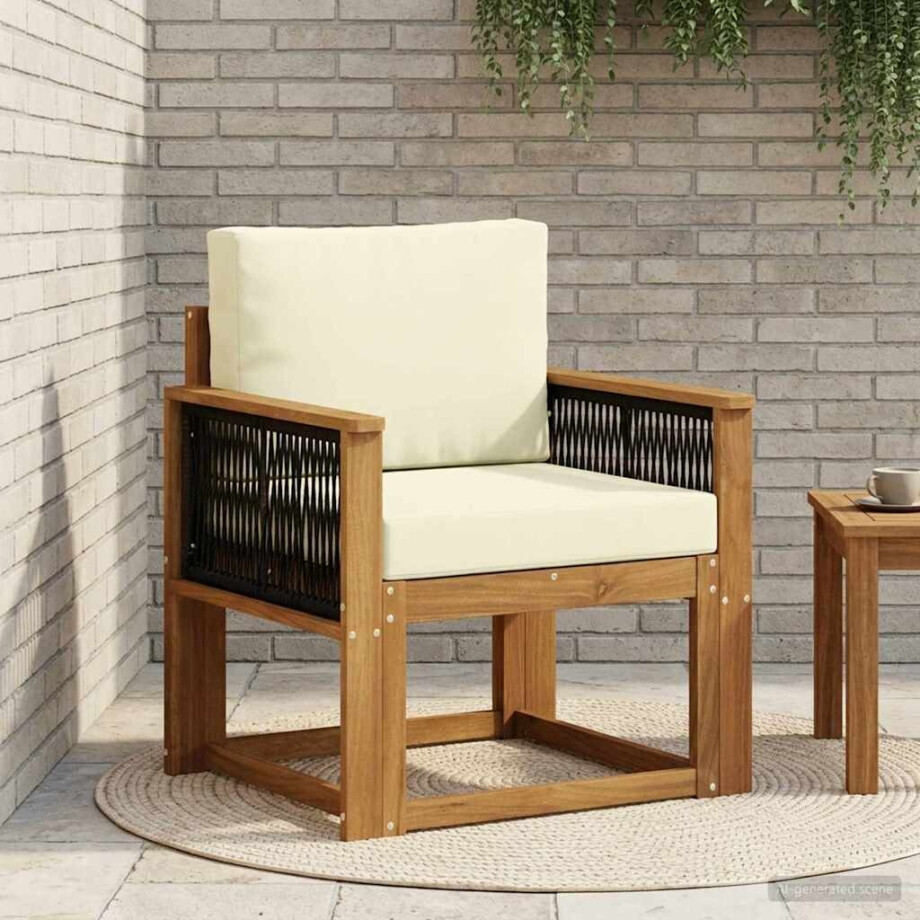 vidaXL Buiten Midden Sofa Massief Acaciahout Naturel vidaXL Buiten Midden Sofa Massief Acaciahout Naturel afbeelding 1