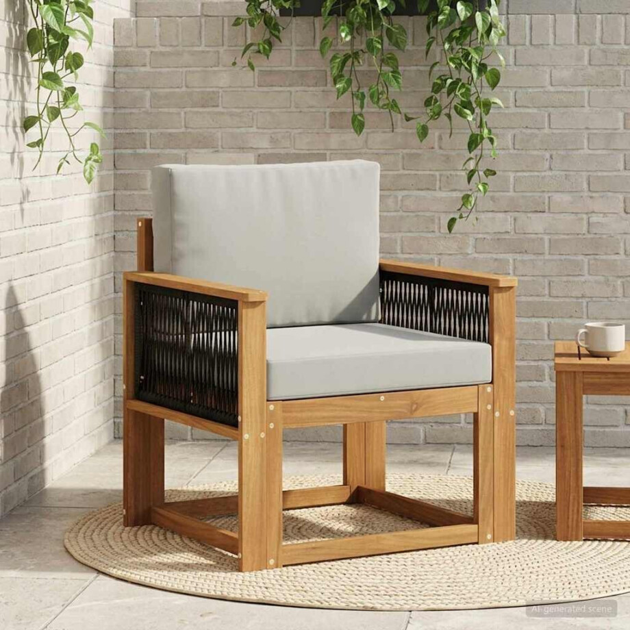 vidaXL Buiten Midden Sofa Massief Acaciahout Naturel vidaXL Buiten Midden Sofa Massief Acaciahout Naturel afbeelding 1