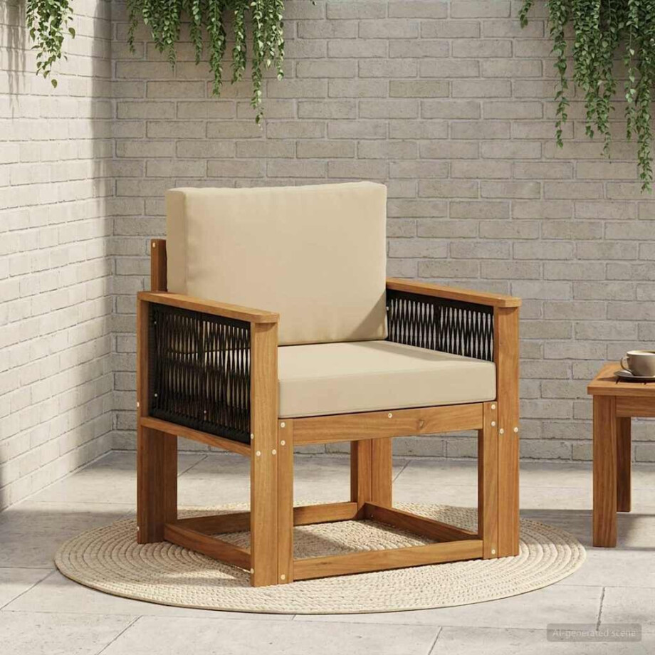 vidaXL Buiten Midden Sofa Massief Acaciahout Naturel vidaXL Buiten Midden Sofa Massief Acaciahout Naturel afbeelding 1