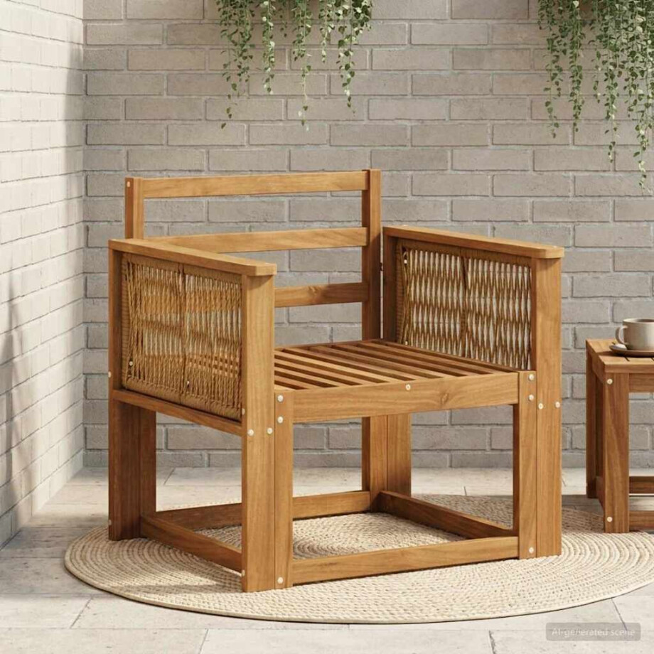 vidaXL Buiten Midden Sofa Massief Acaciahout Naturel vidaXL Buiten Midden Sofa Massief Acaciahout Naturel afbeelding 1