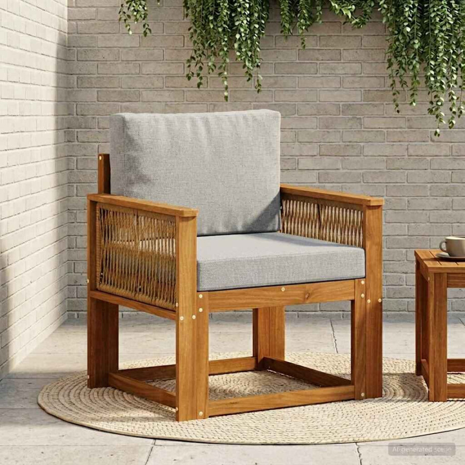 vidaXL Buiten Midden Sofa Massief Acaciahout Naturel vidaXL Buiten Midden Sofa Massief Acaciahout Naturel afbeelding 1