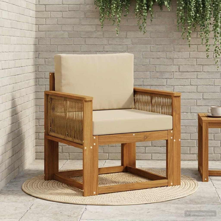 vidaXL Buiten Midden Sofa Massief Acaciahout Naturel vidaXL Buiten Midden Sofa Massief Acaciahout Naturel afbeelding 1
