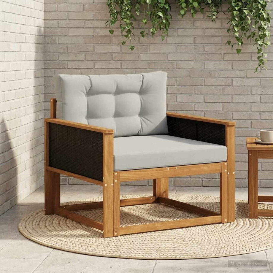 vidaXL Buiten Midden Sofa Massief Acaciahout Naturel vidaXL Buiten Midden Sofa Massief Acaciahout Naturel afbeelding 1