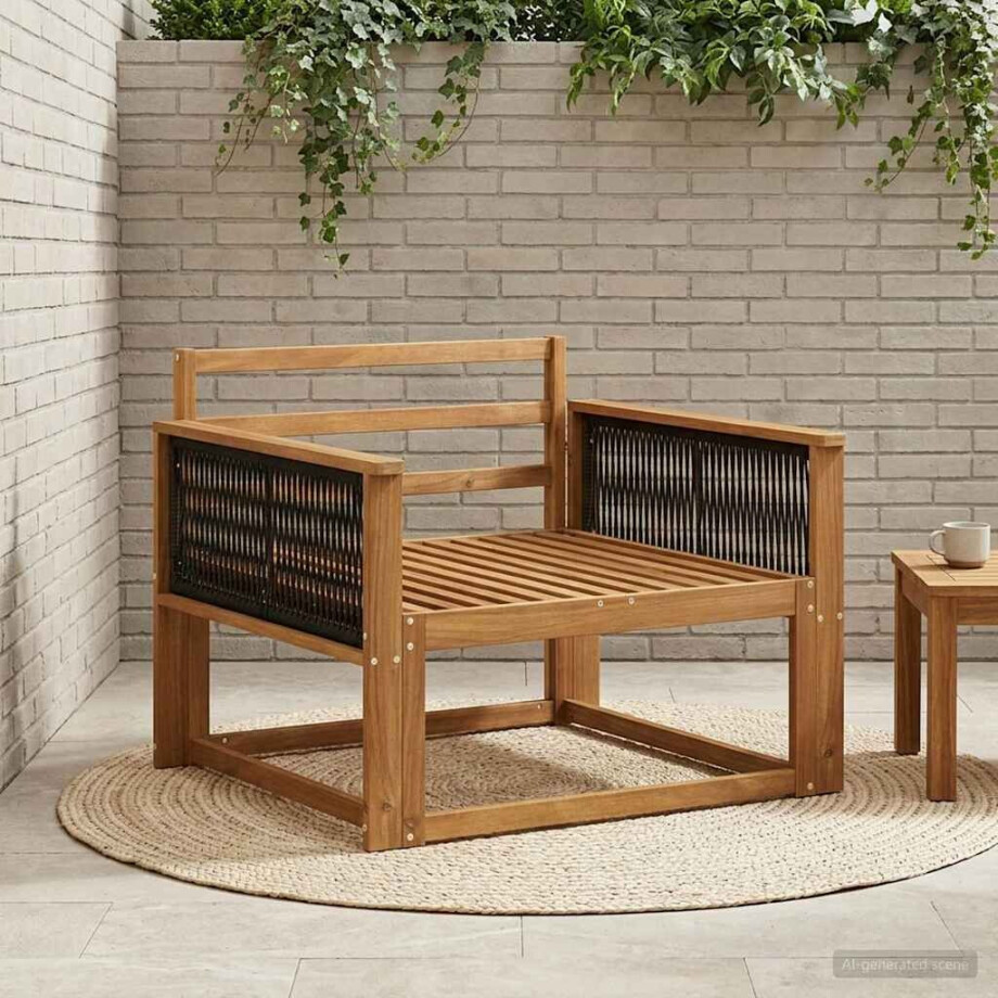 vidaXL Buiten Midden Sofa Massief Acaciahout Naturel vidaXL Buiten Midden Sofa Massief Acaciahout Naturel afbeelding 1