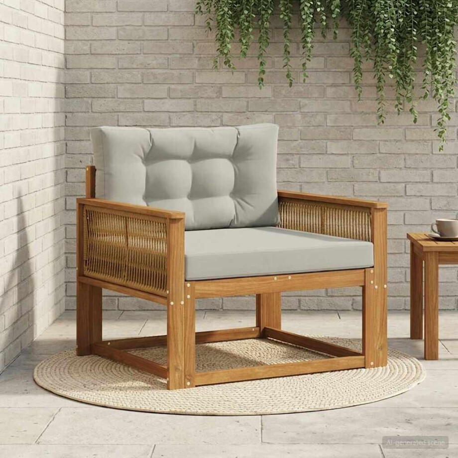 vidaXL Buiten Midden Sofa Massief Acaciahout Naturel vidaXL Buiten Midden Sofa Massief Acaciahout Naturel afbeelding 1