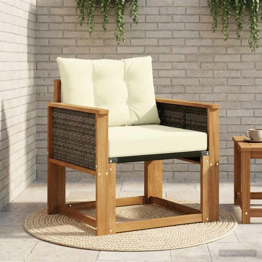 vidaXL Buiten Midden Sofa Massief Acaciahout Naturel vidaXL Buiten Midden Sofa Massief Acaciahout Naturel afbeelding 1