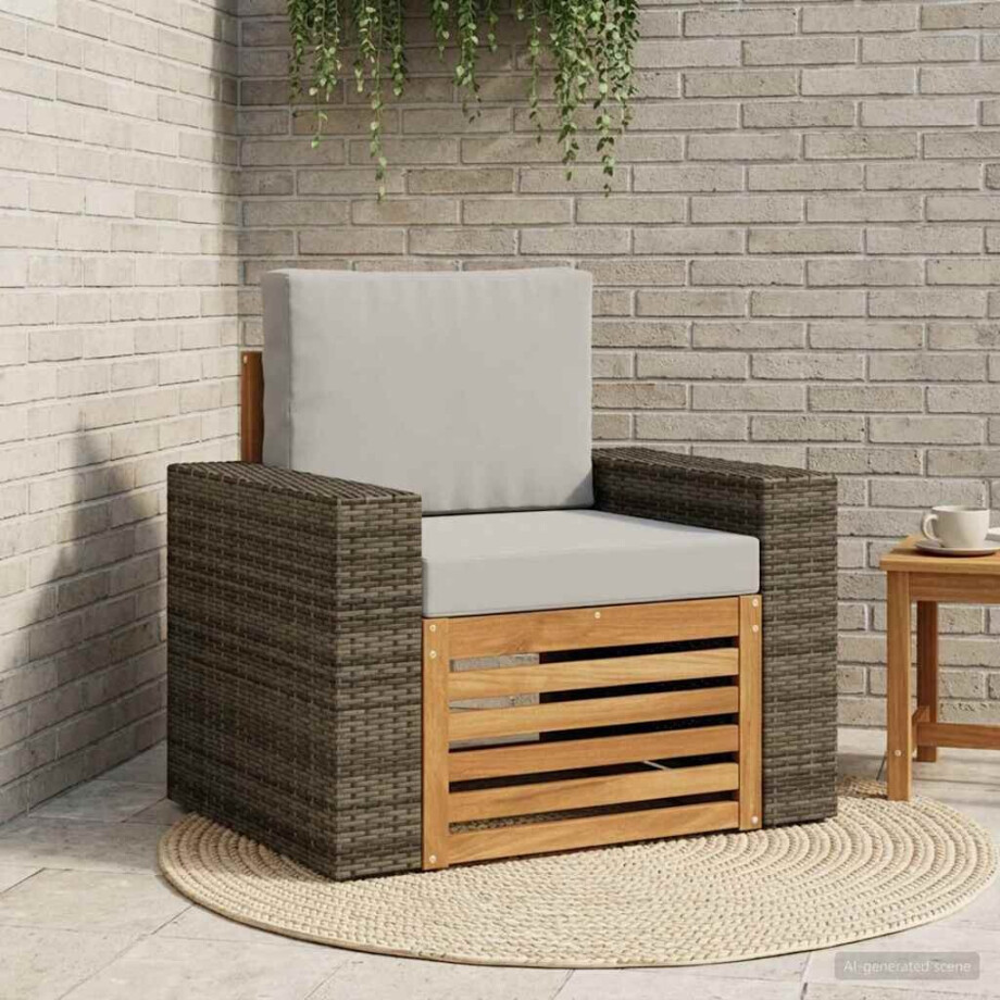 vidaXL Buiten Midden Sofa Massief Acaciahout Naturel vidaXL Buiten Midden Sofa Massief Acaciahout Naturel afbeelding 1