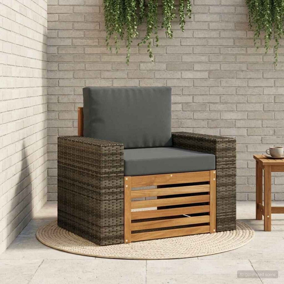 vidaXL Buiten Midden Sofa Massief Acaciahout Naturel vidaXL Buiten Midden Sofa Massief Acaciahout Naturel afbeelding 1