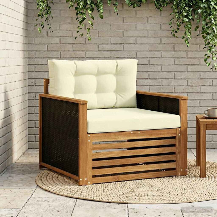 vidaXL Buiten Midden Sofa Massief Acaciahout Naturel vidaXL Buiten Midden Sofa Massief Acaciahout Naturel afbeelding 1