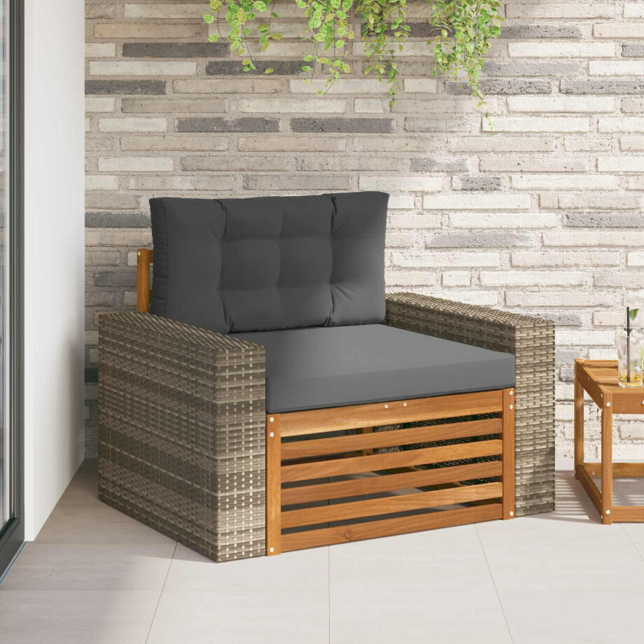 vidaXL Buiten Midden Sofa Massief Acaciahout Naturel vidaXL Buiten Midden Sofa Massief Acaciahout Naturel afbeelding 1