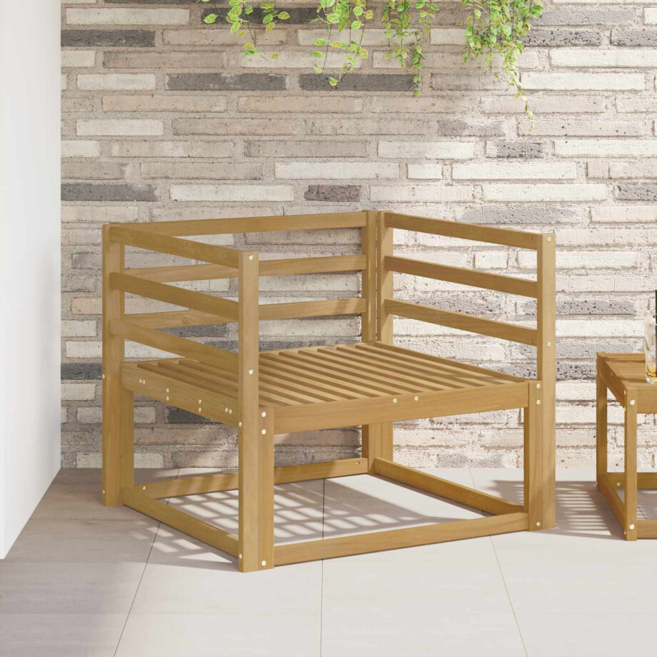 vidaXL Buiten Midden Sofa Massief Acaciahout Wit afbeelding 1