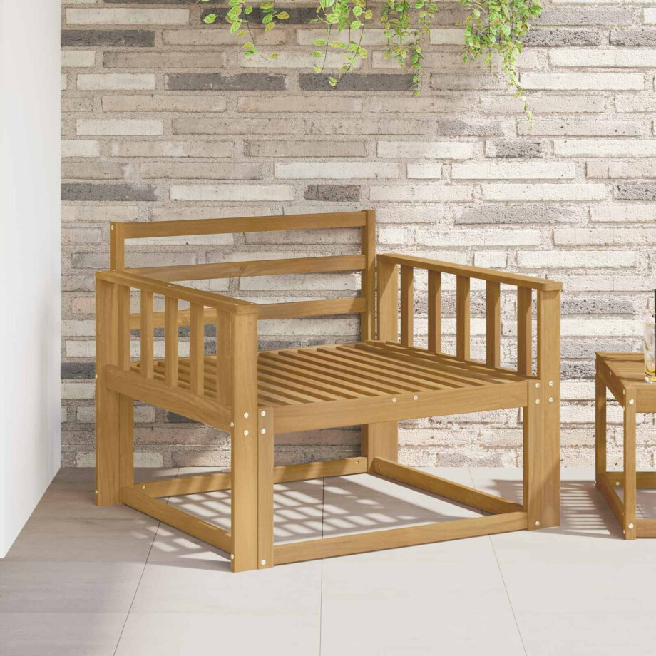 vidaXL Buiten Midden Sofa Massief Acaciahout Wit afbeelding 1
