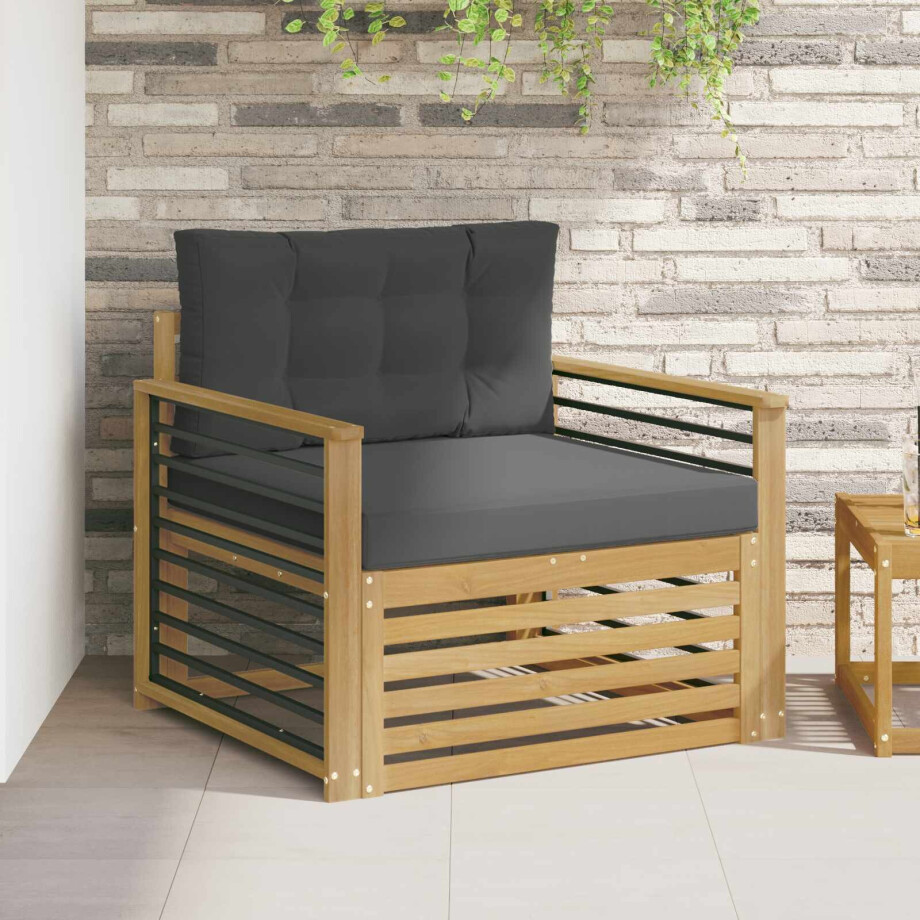 vidaXL Tuinbank Polyester Wit afbeelding 1