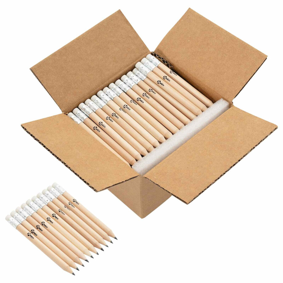vidaXL HB Potloden Ø 0,7 x 10 cm Naturel Massief Populieren Hout afbeelding 1
