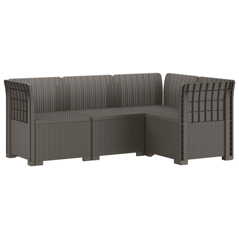vidaXL 4-Zits Tuin Sofa Rattan Look PP Lichtgrijs vidaXL 4-Zits Tuin Sofa Rattan Look PP Lichtgrijs afbeelding 1