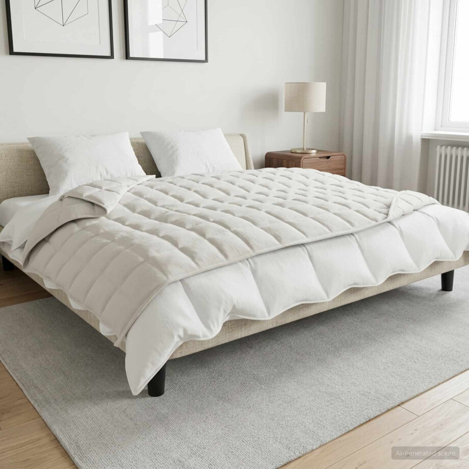 vidaXL Verzwaringsdeken Wit 140 x 200 cm 6 kg 100% Katoen 205T vidaXL Verzwaringsdeken Wit 140 x 200 cm 6 kg 100% Katoen 205T afbeelding 1