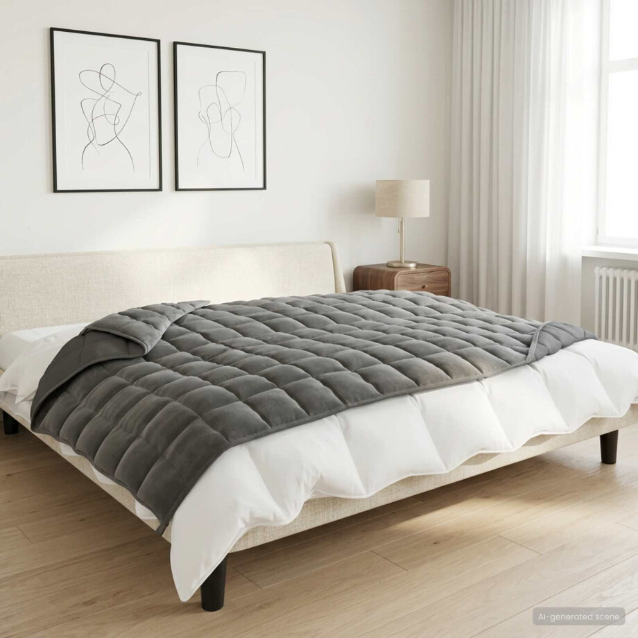vidaXL Verzwaringsdeken Antraciet 135 x 200 cm 10 kg 100% Katoen 205T vidaXL Verzwaringsdeken Antraciet 135 x 200 cm 10 kg 100% Katoen 205T afbeelding 1