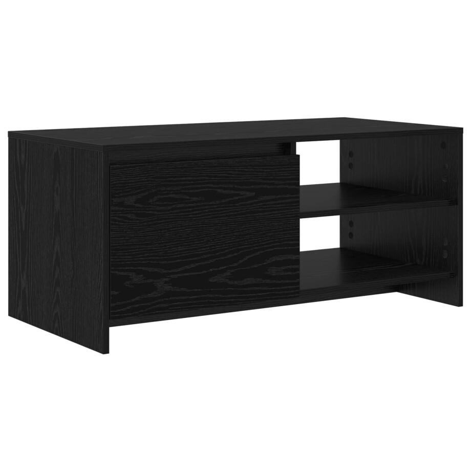 vidaXL Salontafel Zwart eiken 102 x 50 x 45 cm Bewerkt hout afbeelding 1