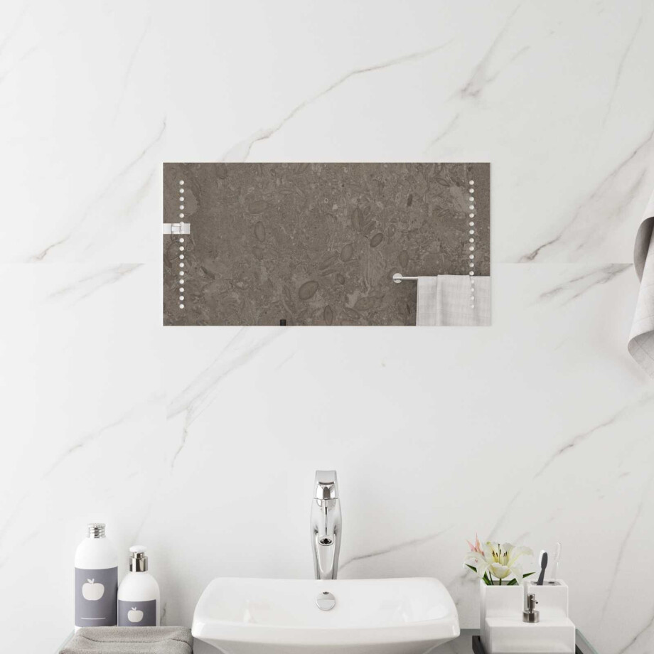 vidaXL LED Badkamer Spiegel Doorzichtig 60 x 30 cm gehard glas afbeelding 1