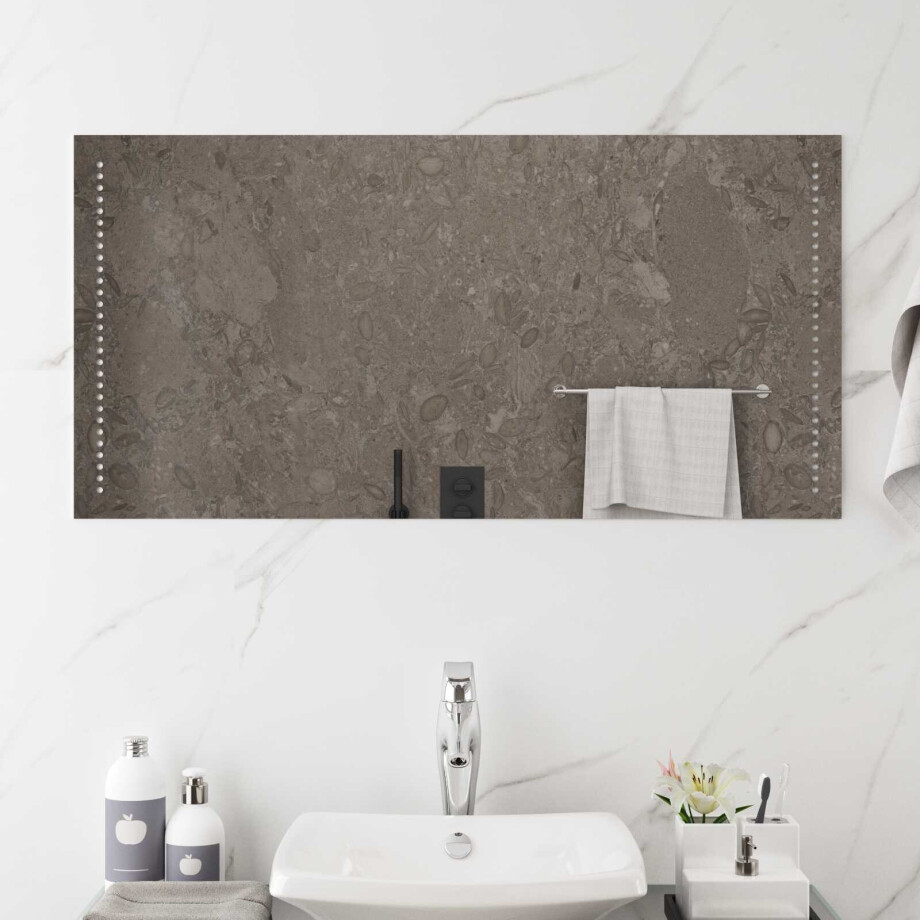 vidaXL LED Badkamer Spiegel Doorzichtig 100 x 50 cm gehard glas afbeelding 1