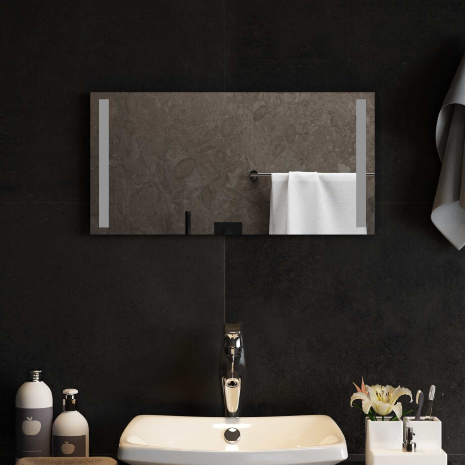 vidaXL LED Badkamer Spiegel Transparant 60 x 30 cm gehard glas afbeelding 1
