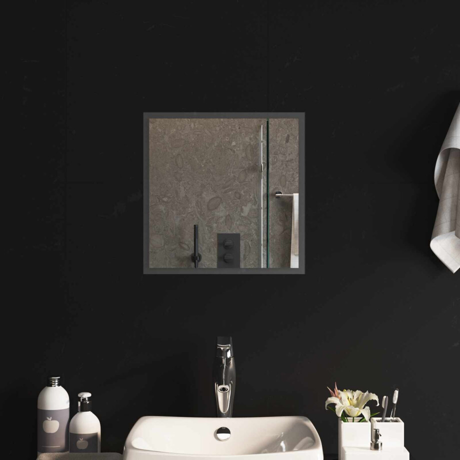 vidaXL LED Badkamer Spiegel Transparant 40 x 40 cm gehard glas afbeelding 1