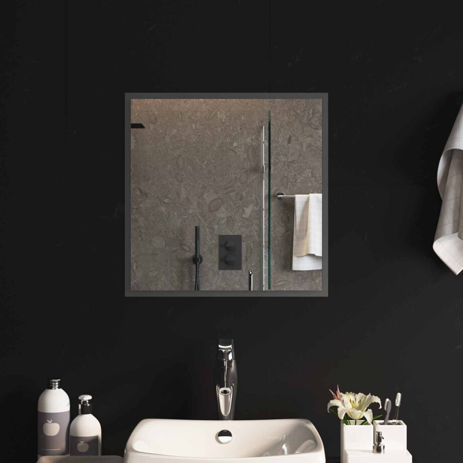 vidaXL LED Badkamer Spiegel Transparant 50 x 50 cm gehard glas vidaXL LED Badkamer Spiegel Transparant 50 x 50 cm gehard glas afbeelding 1