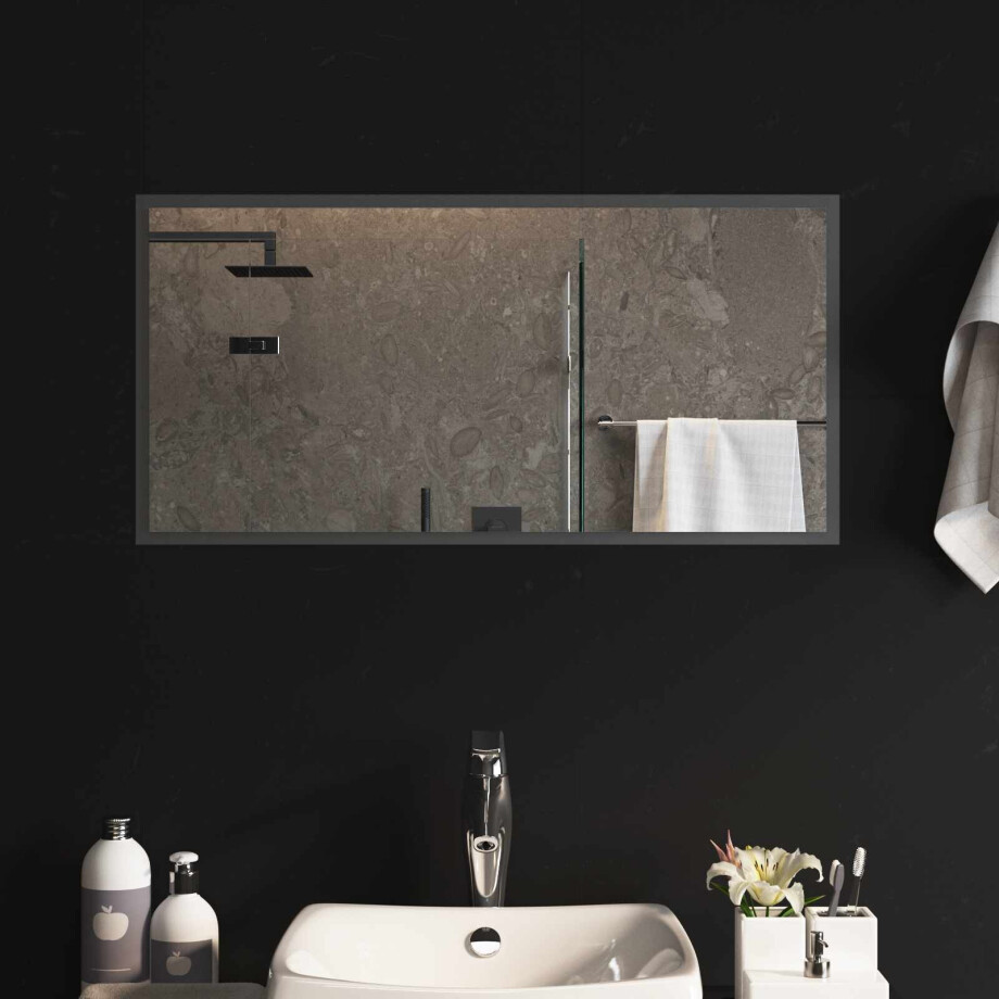 vidaXL LED Badkamer Spiegel Transparant 80 x 40 cm gehard glas afbeelding 1