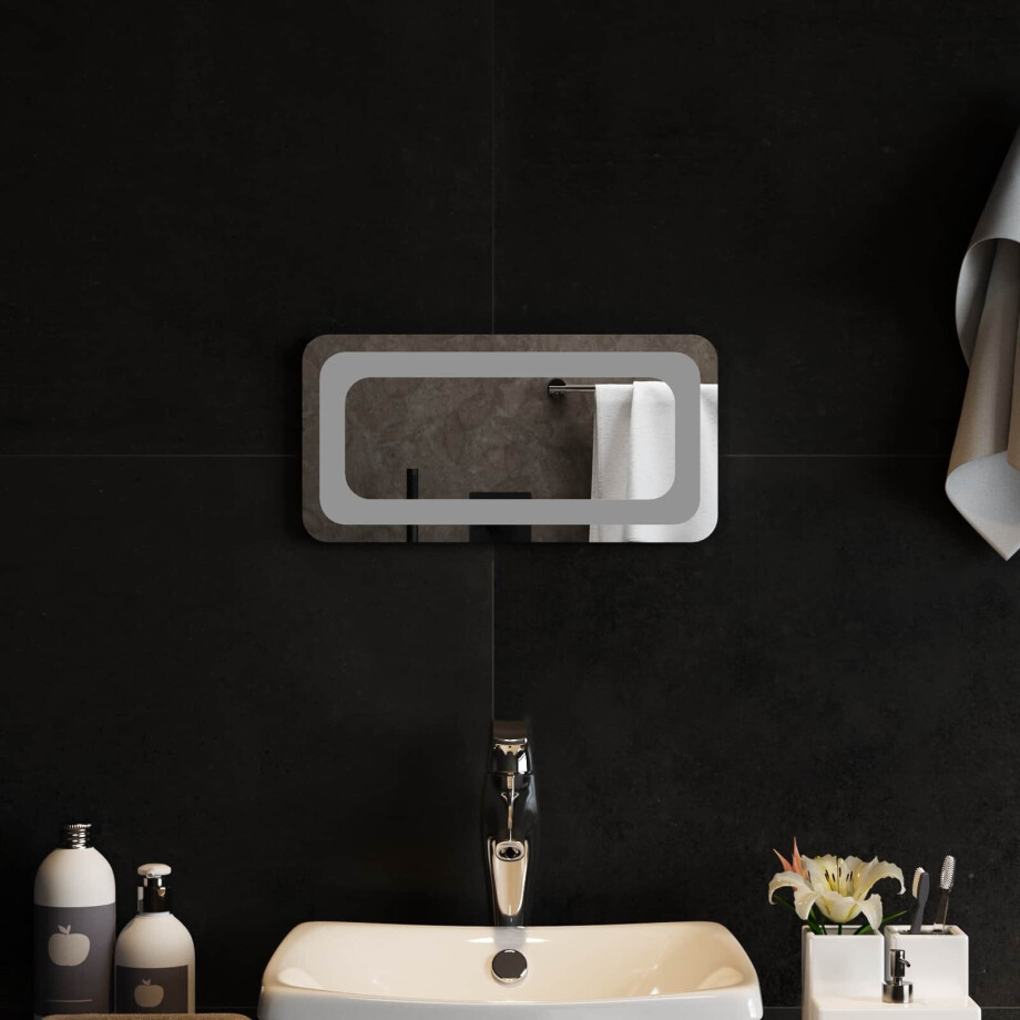 vidaXL LED Badkamer Spiegel Transparant 40 x 20 cm gehard glas vidaXL LED Badkamer Spiegel Transparant 40 x 20 cm gehard glas afbeelding 1