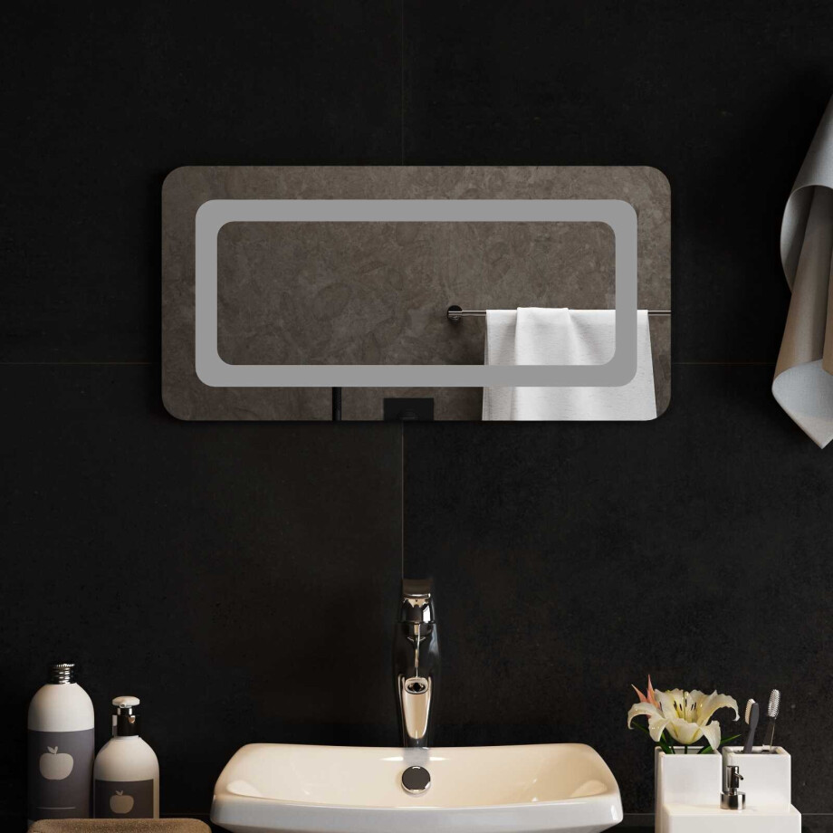 vidaXL LED Badkamer Spiegel Transparant 60 x 30 cm gehard glas vidaXL LED Badkamer Spiegel Transparant 60 x 30 cm gehard glas afbeelding 1