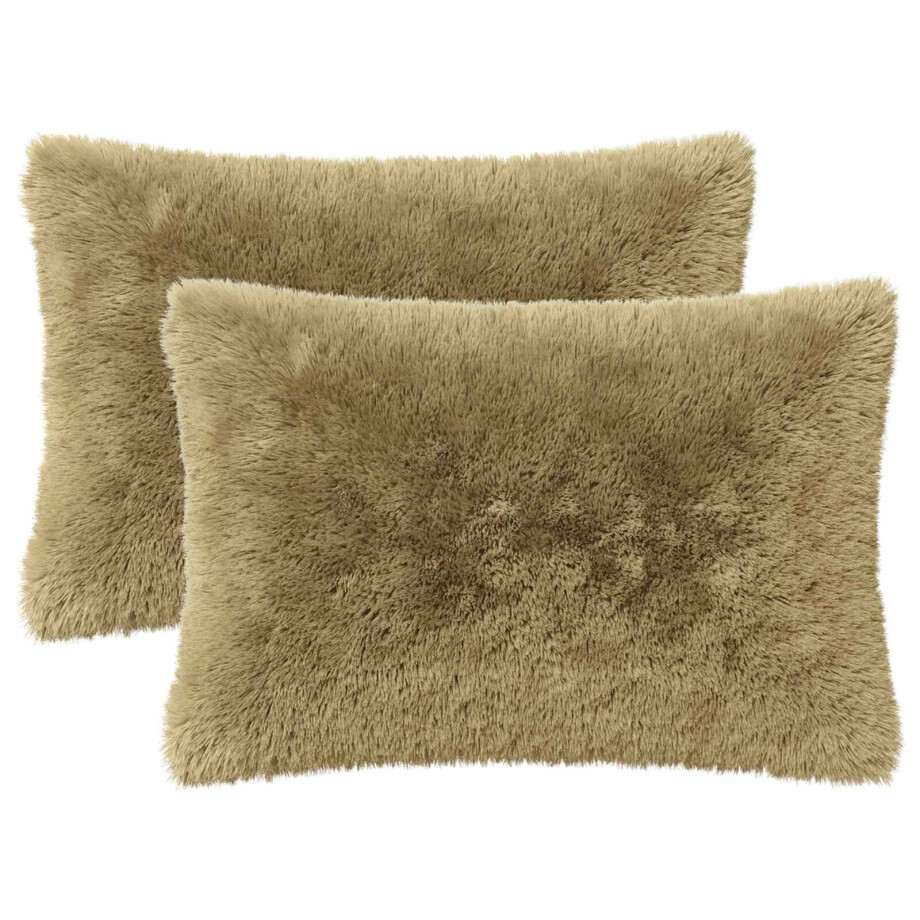 vidaXL Kussen met kussen HEERLEN 6 st Lichtgrijs PV Fleece afbeelding 1