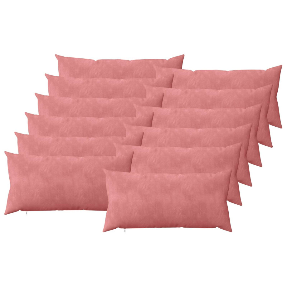 vidaXL Kussen met kussen HEERLEN 12 st Roze fluweel vidaXL Kussen met kussen HEERLEN 12 st Roze fluweel afbeelding 1