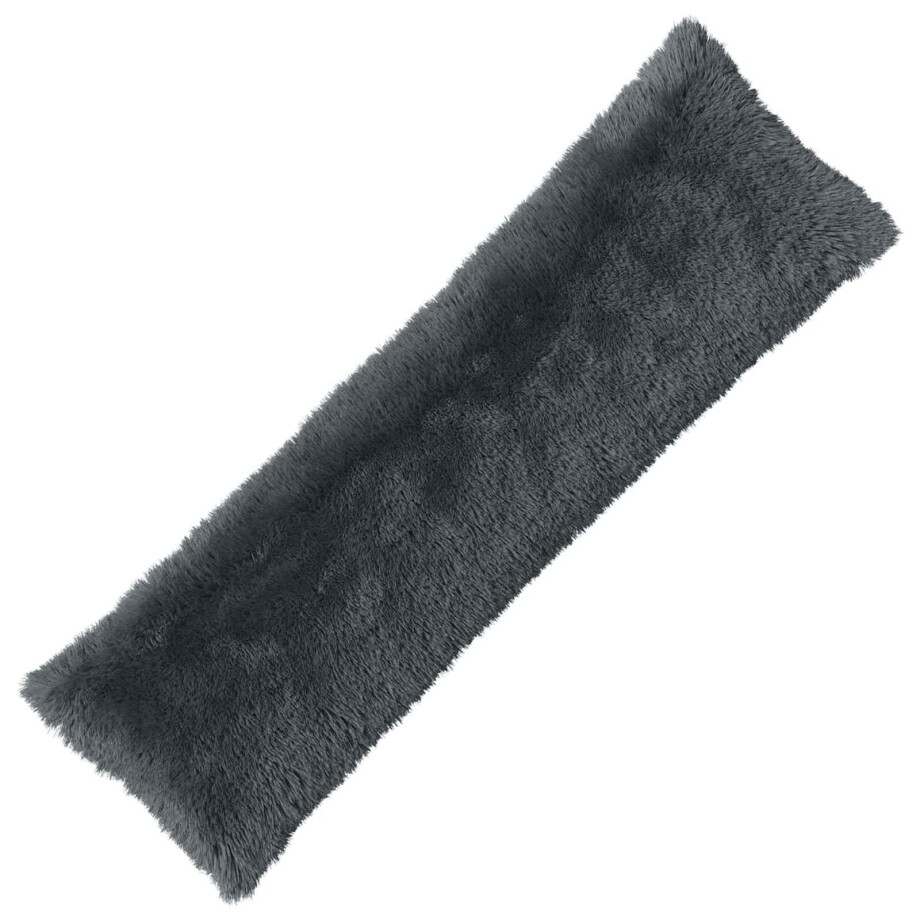 vidaXL Kussen met kussen HEERLEN Antraciet 40 x 145 cm PV Fleece vidaXL Kussen met kussen HEERLEN Antraciet 40 x 145 cm PV Fleece afbeelding 1