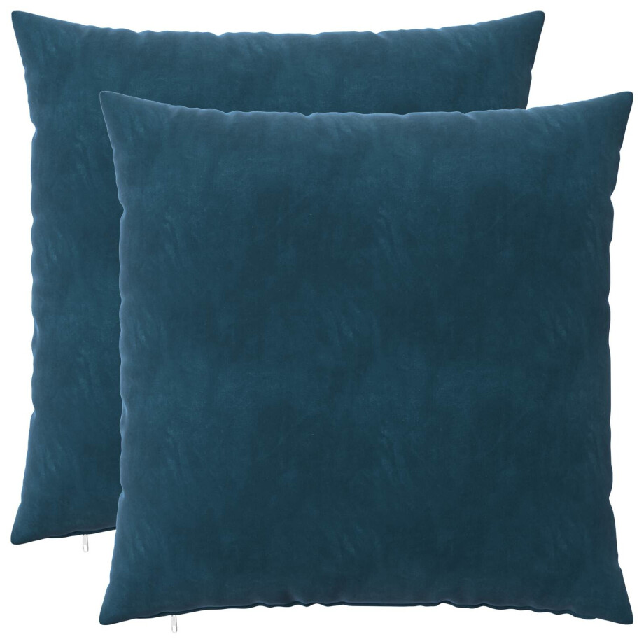 vidaXL Kussen met kussen HEERLEN 2 st Blauw fluweel vidaXL Kussen met kussen HEERLEN 2 st Blauw fluweel afbeelding 1