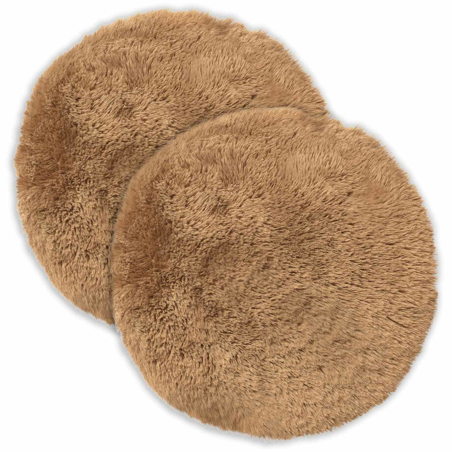 vidaXL Kussen met kussen HEERLEN 6 st Taupe PV Fleece afbeelding 1