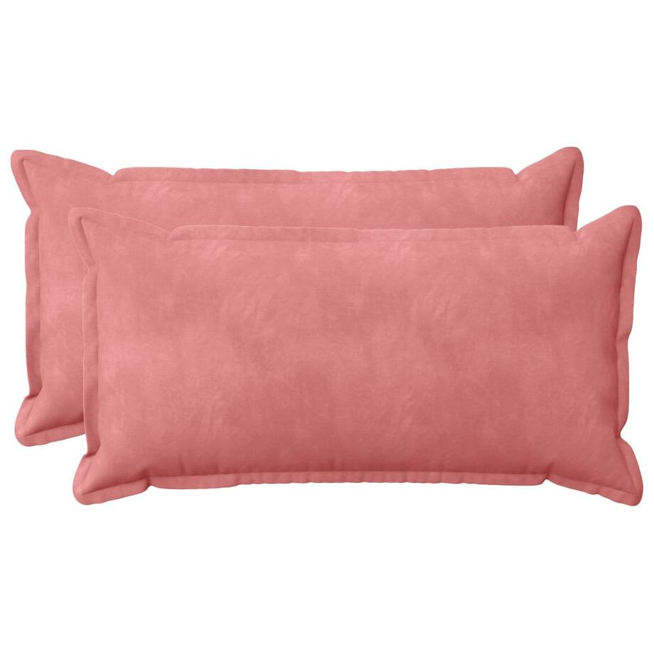 vidaXL Kussen met kussen HOUTEN 2 st Roze fluweel vidaXL Kussen met kussen HOUTEN 2 st Roze fluweel afbeelding 1