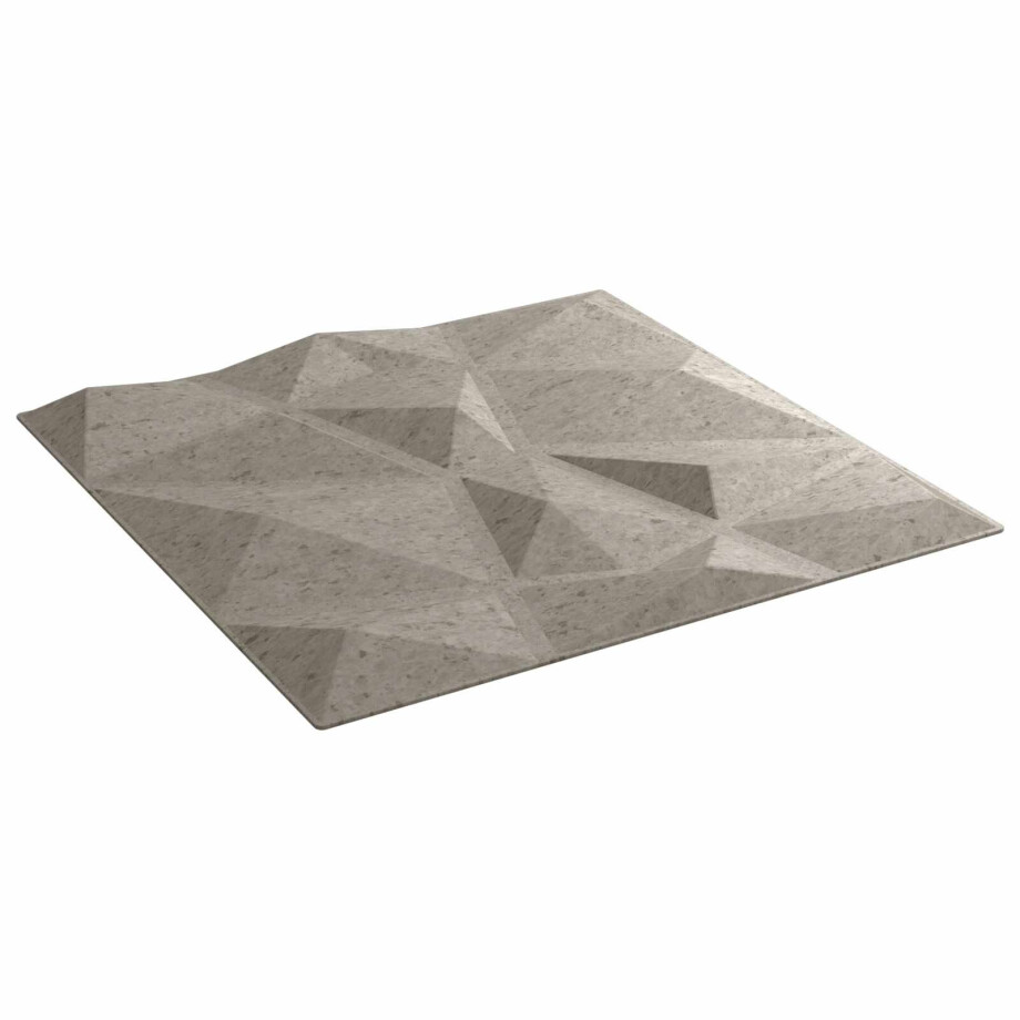 vidaXL Wandpanelen 48 pcs Betongrijs 50 x 50 cm XPS Schuim afbeelding 1