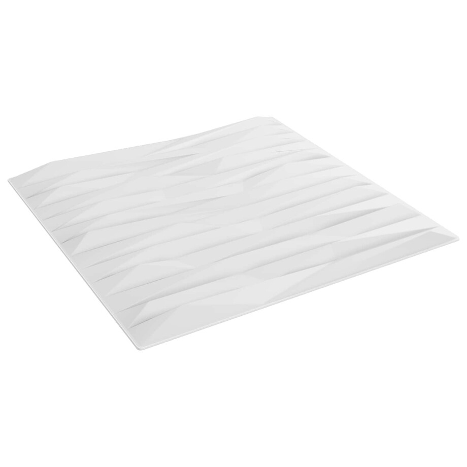 vidaXL Wandpanelen 24 pcs Wit Steen 50 x 50 cm XPS Schuim afbeelding 1
