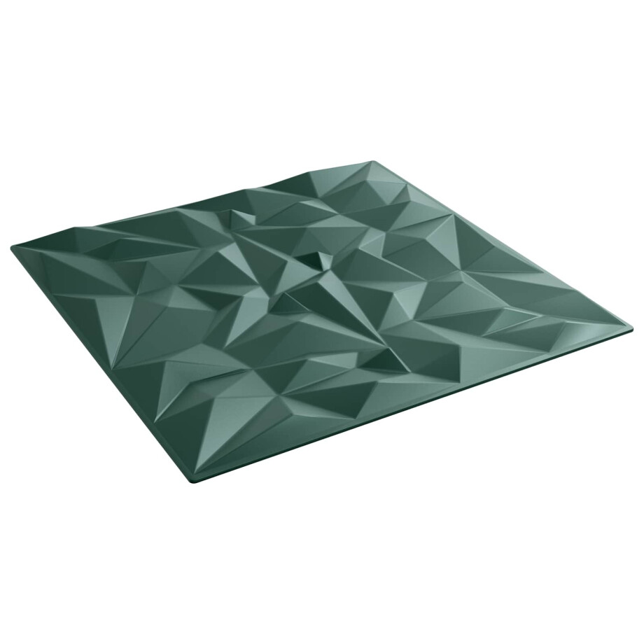 vidaXL Wandpanelen 12 pcs Amethist Groen 50 x 50 cm XPS Schuim afbeelding 1