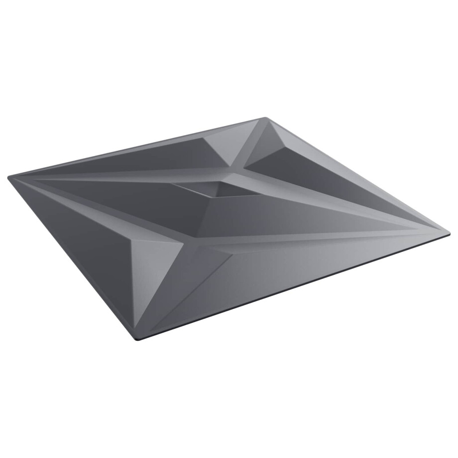vidaXL Wandpanelen Ster 24 pcs Ster Grijs 50 x 50 cm XPS Schuim afbeelding 1