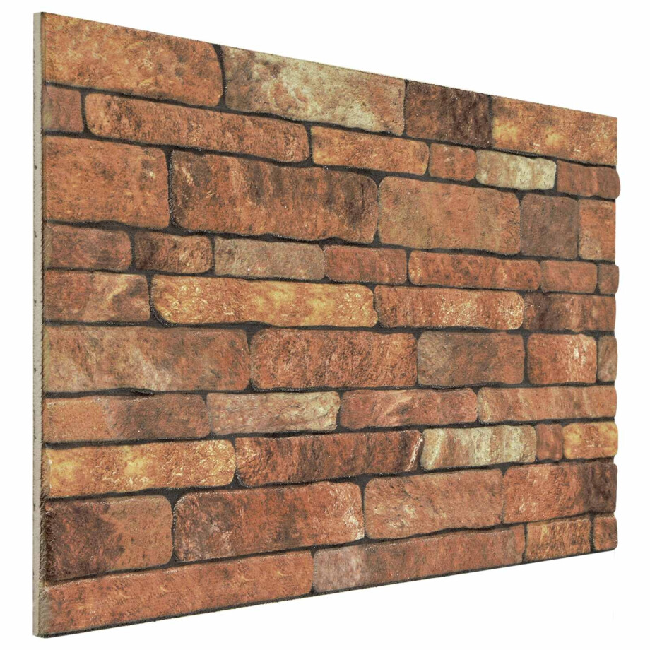 vidaXL Wandpanelen 10 pcs Bruin en wit 100 x 50 cm EPS-schuim afbeelding 1