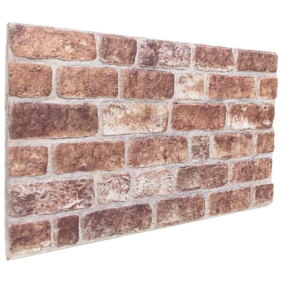 vidaXL Wandpanelen 10 pcs Bruin 100 x 50 cm EPS-schuim afbeelding 1