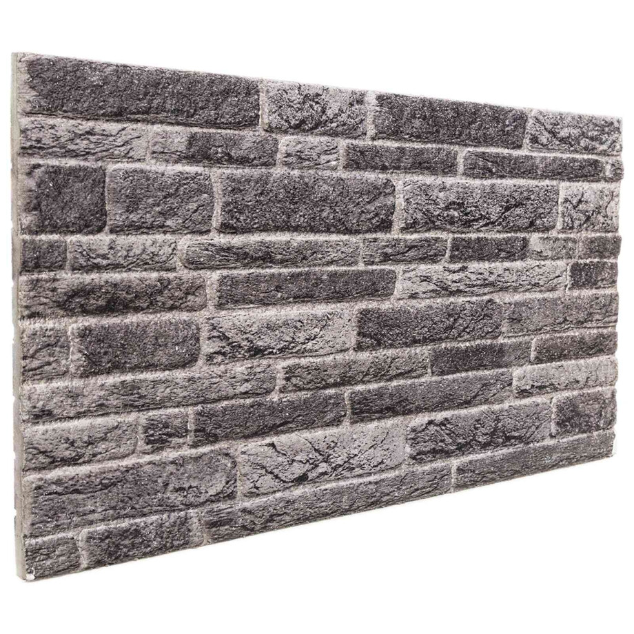 vidaXL Wandpanelen 10 pcs Antracietkleurig 100 x 50 cm EPS-schuim afbeelding 1