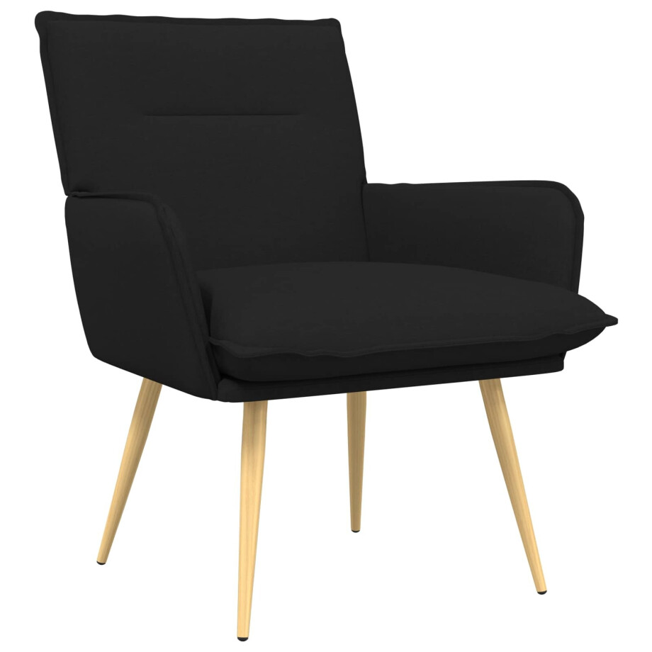 vidaXL Fauteuil Zwart Stof afbeelding 1