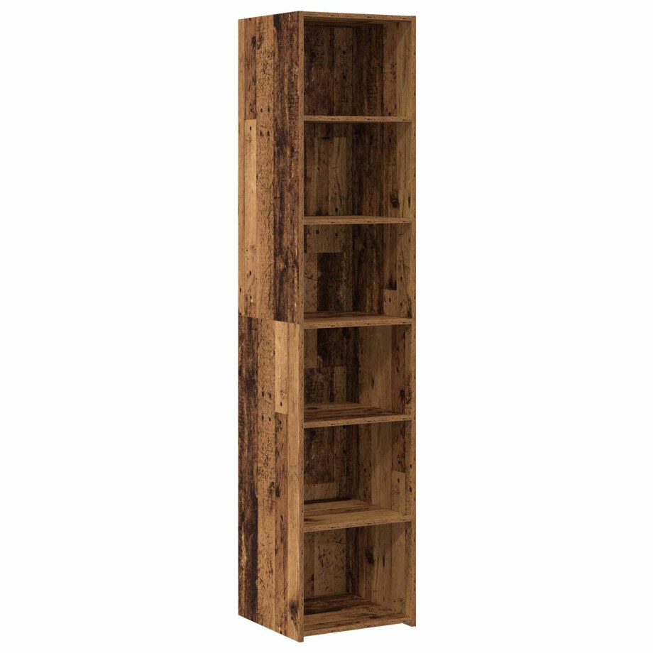 vidaXL Dressoir Oud hout 40 x 41 x 185 cm Bewerkt hout afbeelding 1