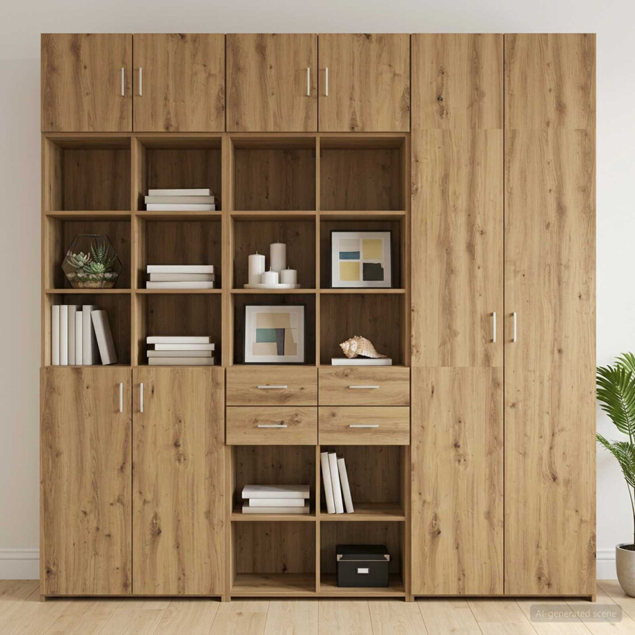 vidaXL Opbergkast met Planken Artisanaal eiken 70 x 42,5 x 225 cm vidaXL Opbergkast met Planken Artisanaal eiken 70 x 42,5 x 225 cm afbeelding 1
