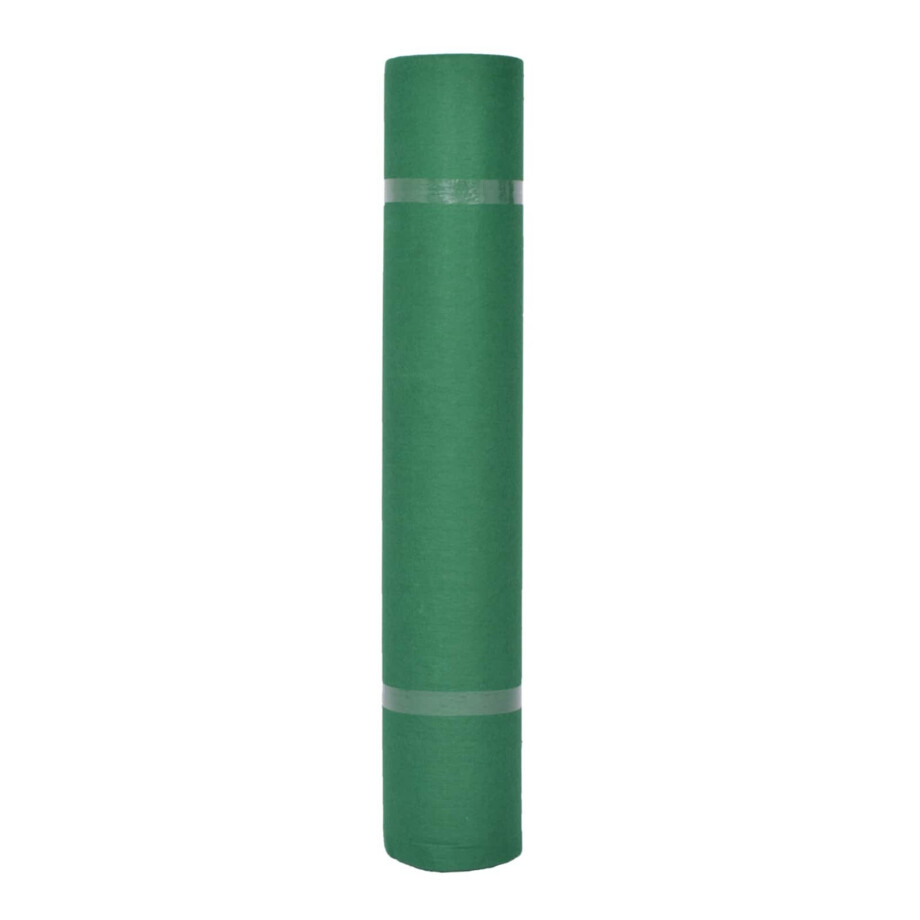 vidaXL Tapijt Effen Groen 1 x 24 m Stof afbeelding 1